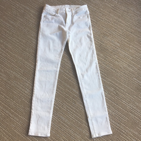 Uniqlo Jeans Uniqlo White Ultra Stretch Skinny Jeans Size 23 Poshmark